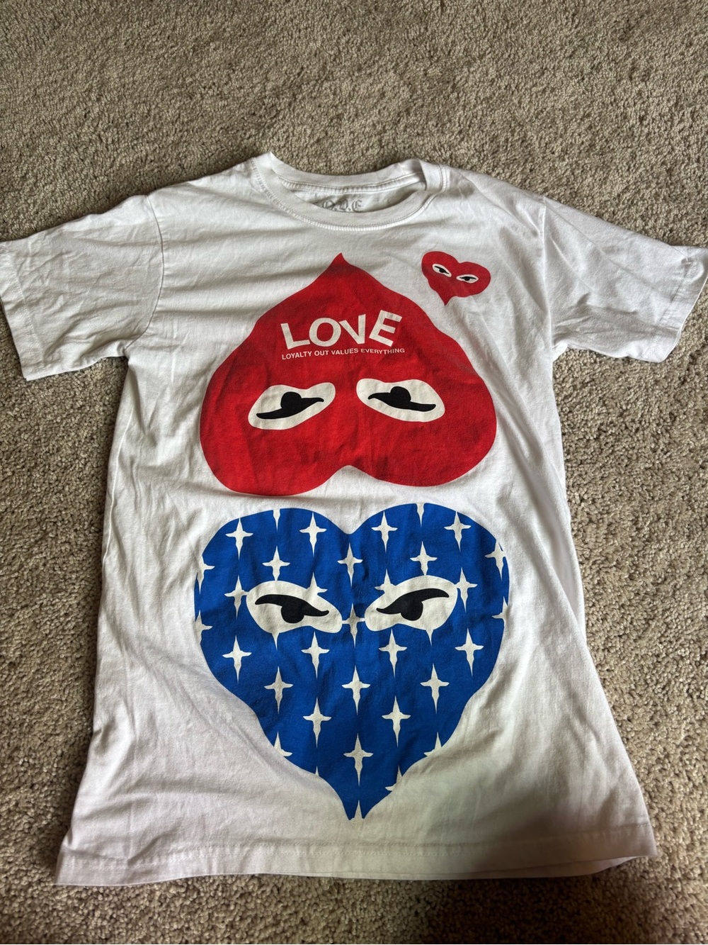 Y2K Kodak Black L.O.V.E Loyalty Out Values Everything Heart Graphic Tee S